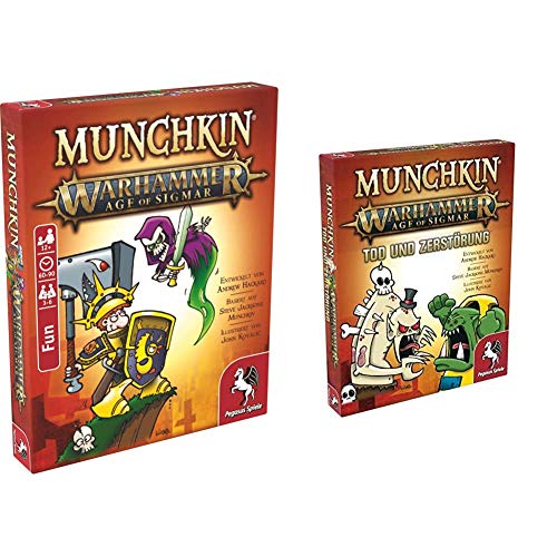 Pegasus Spiele 17020G - Munchkin Warhammer Age of Sigmar + Tod und Zerstörung + Chaos & Ordnung von Pegasus Spiele