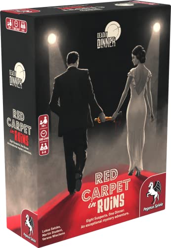 Pegasus Spiele 19010E - Deadly Dinner - Red Carpet in Ruins - Murder Mystery at Home for 6 to 8 Players - Krimidinner auf englisch für 6 bis 8 Spieler - English Crime Solving Game Pegasus Spiele 19010E - Deadly Dinner - Red Carpet in Ruins - Murder Mystery at Home for 6 to 8 Players - Krimidinner auf englisch für 6 bis 8 Spieler - English Crime Solving Game von Pegasus Spiele