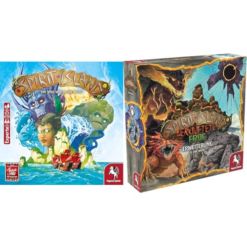 Pegasus Spiele 51896G - Spirit Island (deutsche Ausgabe), 1-4 Spieler & 51898G - Spirit Island: Zerklüftete Erde (Erweiterung) von Pegasus Spiele