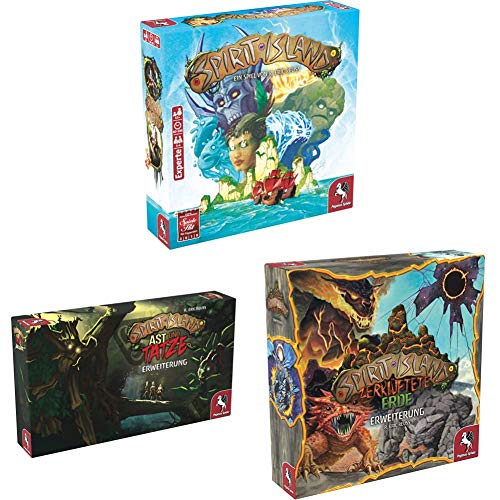 Pegasus Spiele 51896G - Spirit Island (deutsche Ausgabe) + AST und Tatze [Erweiterung] + Zerklüftete Erde [Erweiterung] von Pegasus Spiele