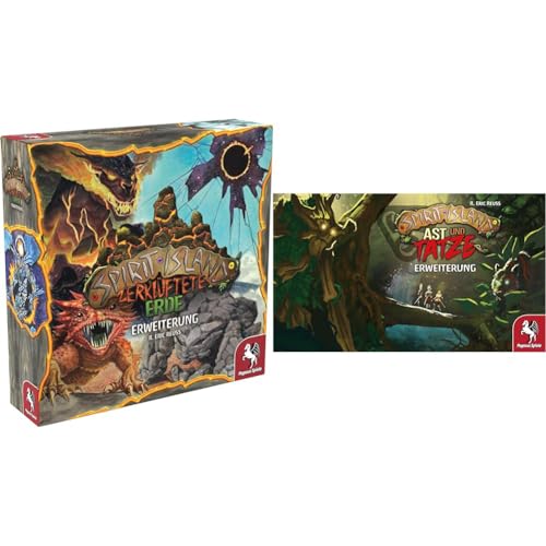 Pegasus Spiele 51898G - Spirit Island: Zerklüftete Erde (Erweiterung) & 51897G Spirit Island: AST und Tatze [Erweiterung] von Pegasus Spiele