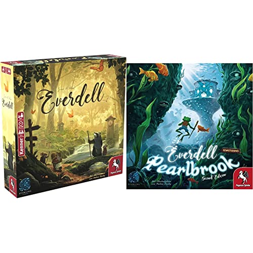 Pegasus Spiele 57600G - Everdell (deutsche Ausgabe) & 57604G Everdell: Pearlbrook, 2. Edition (deutsche Ausgabe) von Pegasus Spiele