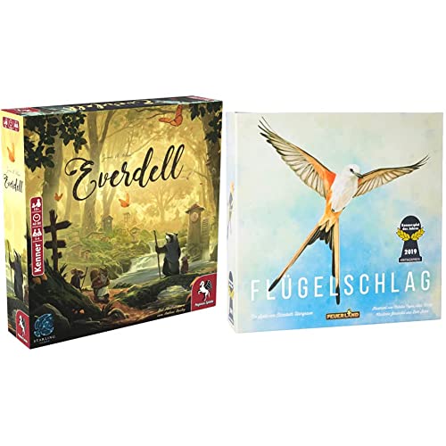 Pegasus Spiele 57600G - Everdell (deutsche Ausgabe) & Feuerland Spiele 63558, FLÜGELSCHLAG Brettspiel, Kennerspiel des Jahres 2019 von Pegasus Spiele