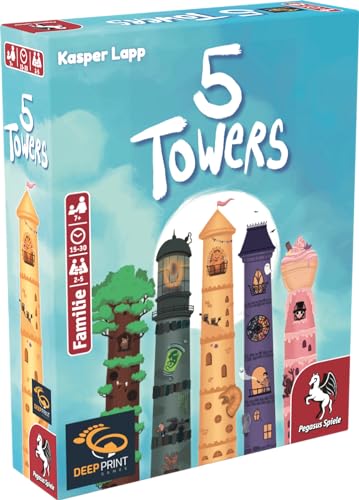 Pegasus Spiele 57814G 5 Towers (Deep Print Games) von Pegasus Spiele
