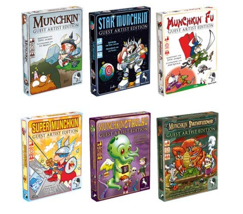 Pegasus Spiele BUNDLE002 - Munchkin Guest Artist Bundle, bestehend aus allen 6 GAE von Pegasus Spiele
