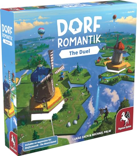 Pegasus Spiele Dorfromantik - Das Duell US Version - Brettspiel für 2-4 Spieler oder 2 Teams - Strategie, Landschaftsgestaltung, 60 Minuten Spielzeit, für Erwachsene von Pegasus Spiele