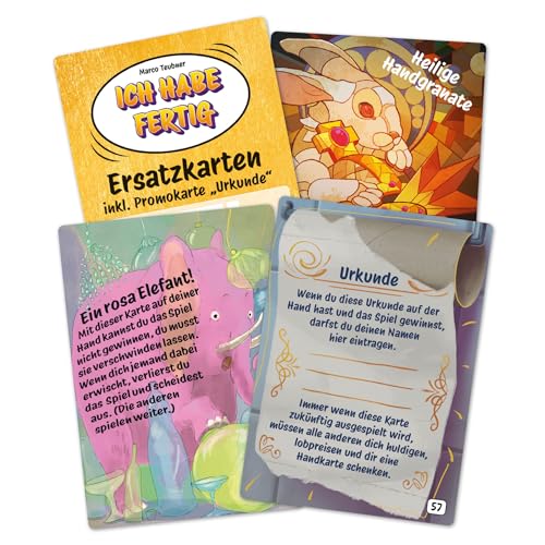 Pegasus Spiele Ich Habe fertig! - Ersatzkarten inkl. Promo Urkunde Pegasus Spiele Ich Habe fertig! - Ersatzkarten inkl. Promo Urkunde von Pegasus Spiele
