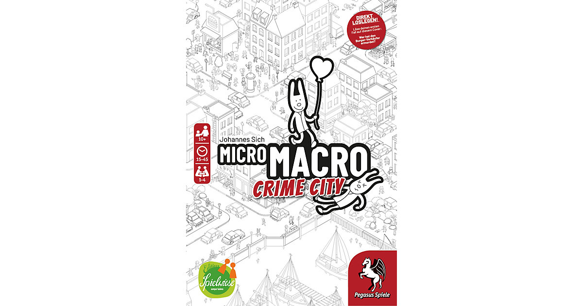 SPIEL DES JAHRES 2021 - MicroMacro: Crime City (Edition Spielwiese) von Pegasus Spiele
