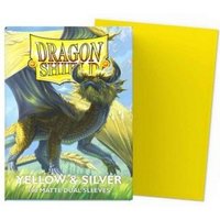Pegasus ART15071 - Dragon Shield: Yellow & Silver (100 Matte Dual Sleeves) von Pegasus
