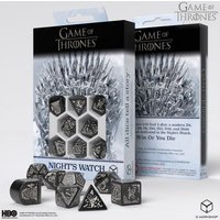 Q-Workshop QW097751 - Game of Thrones, Nights Watch Dice Set, 8-teilig von Pegasus
