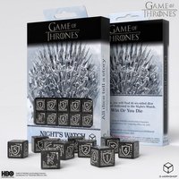 Q-Workshop QW097768 - Game of Thrones, Nights Watch 10xD6 Dice Set von Pegasus