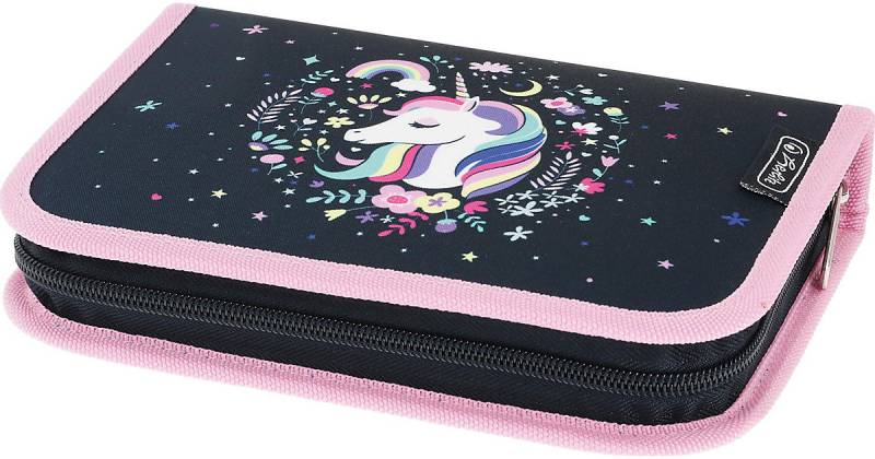 Federmäppchen Unicorn, befüllt, 31-tlg. rosa/blau von Pelikan
