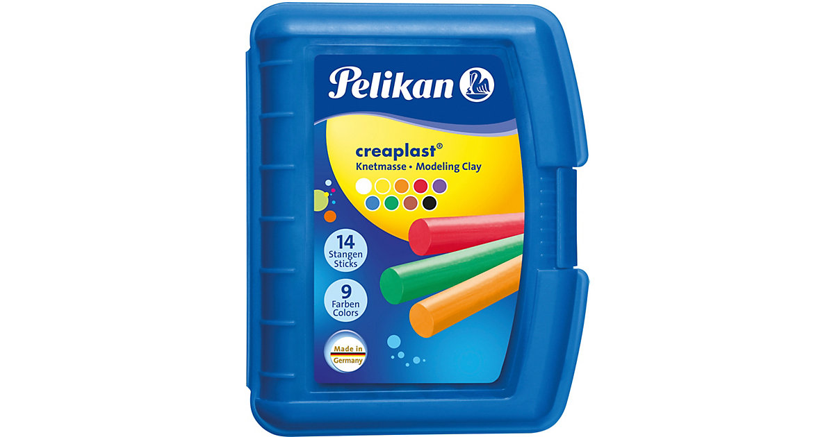 Knetmasse Creaplast, 9 Stangen in blauer Kunststoffbox von Pelikan