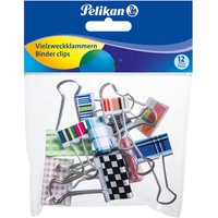 PELIKAN 700306 Pelikan Foldback Klammer, farbig sortiert, 12 Stück PELIKAN 700306 Pelikan Foldback Klammer, farbig sortiert, 12 Stück von Pelikan