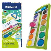 PELIKAN 701310 Farbkasten K12® Grün inkl. Deckweiß, 12 Farben von Pelikan
