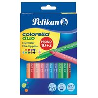 PELIKAN 813846 Pelikan Filzstifte Colorella® Duo, 12 Farben von Pelikan