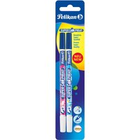 PELIKAN 921734 Tintenlöscher Super Pirat Strichstärke B (Breit) Blisterverpackung mit 2 Stück von Pelikan