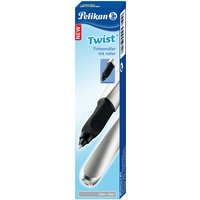 PELIKAN 947432 Pelikan Twist® Tintenroller für Rechts- und Linkshänder, Silver von Pelikan
