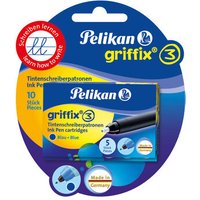 PELIKAN 960575 Pelikan Tintenpatronen Griffix® Blisterverpackung mit 2 x 5 Tintenschreiber-Patronen Blau von Pelikan