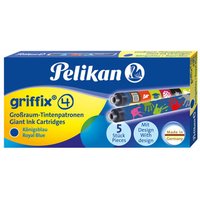 PELIKAN 960583 Pelikan griffix® Tintenpatronen bedruckt, Königsblau, 5 Stück von Pelikan