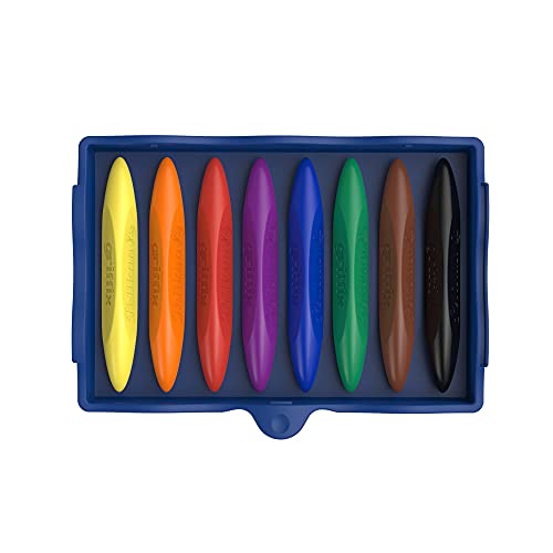 Pelikan 700825 Kreativfabrik Wachsmaler Griffix, 8 Farben sortiert in Universaletage, für Links- und Rechtshänder, 1 Stück von Pelikan