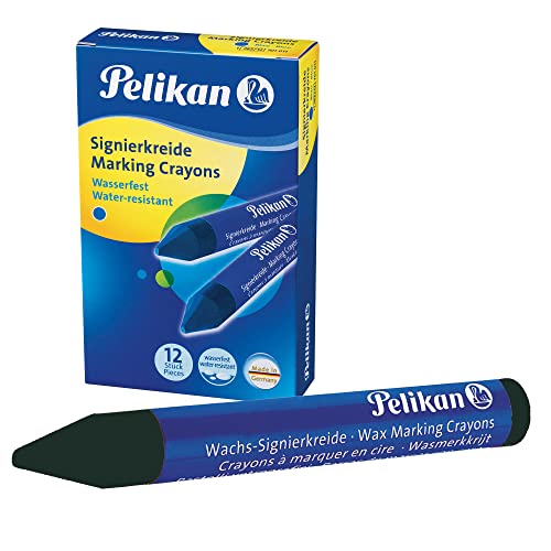 Pelikan 701003 - Signierkreide für rauhe Untergründe Schachtel mit 12 Stück, schwarz von Pelikan