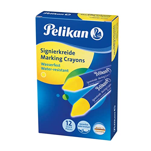 Pelikan 701045 - Signierkreide für rauhe Untergründe Schachtel mit 12 Stück, gelb von Pelikan