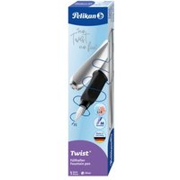 Pelikan 947101 Pelikan Twist® Füller für Rechts- und Linkshänder, Silver, Feder M von Pelikan