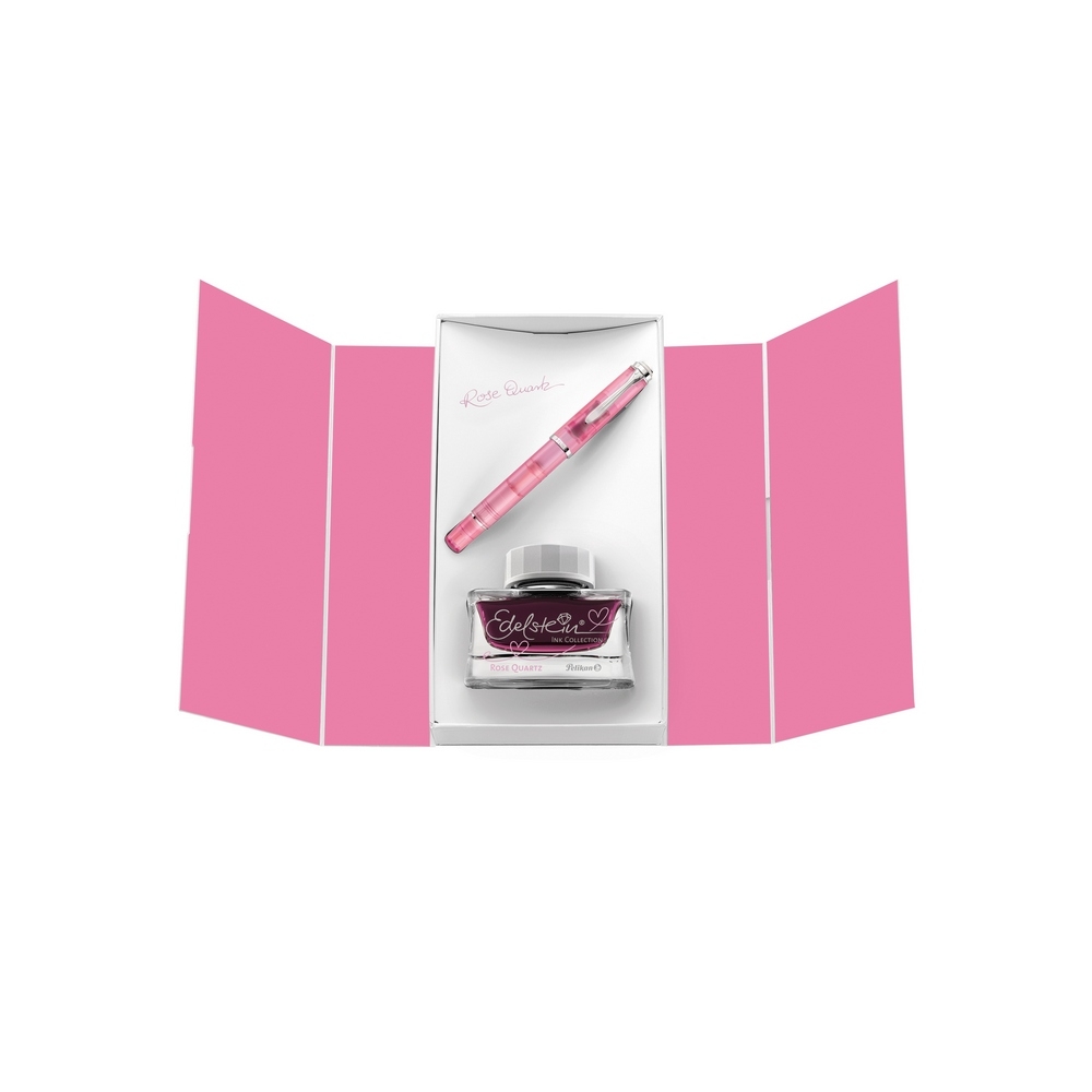 Pelikan Füllfederhalter Classic M205 Rose Quartz M mit Edelstein Ink Rose Quartz im Set - Special Edition Pelikan Füllfederhalter Classic M205 Rose Quartz M mit Edelstein Ink Rose Quartz im Set - Special Edition von Pelikan
