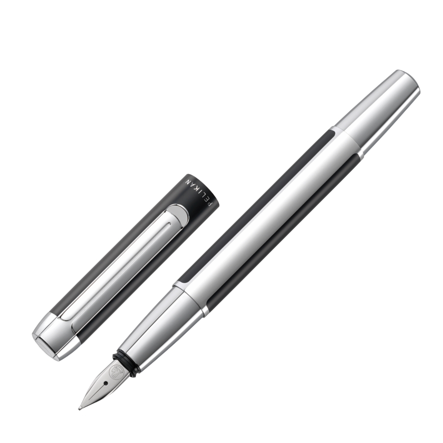 Pelikan Füllfederhalter Pura P40 schwarz silber B Pelikan Füllfederhalter Pura P40 schwarz silber B von Pelikan