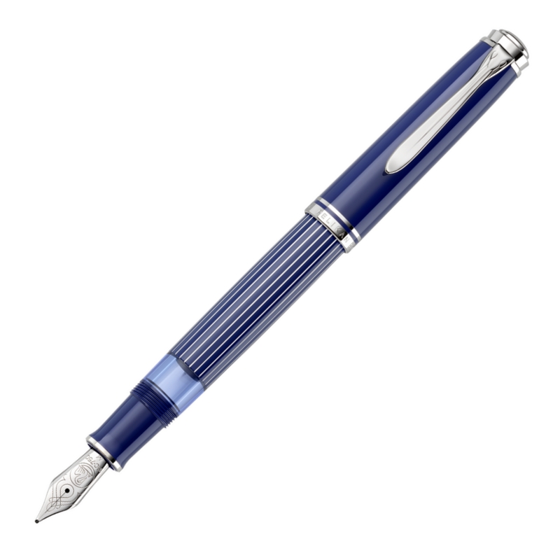 Pelikan Füllfederhalter Souverän M815 Metal Striped Blue EF - Special Edition von Pelikan