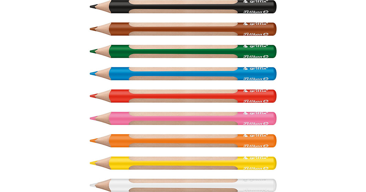 griffix Dreikant-Buntstifte, kurze Stiftlänge, 8 & 1 Farben griffix Dreikant-Buntstifte, kurze Stiftlänge, 8 & 1 Farben von Pelikan