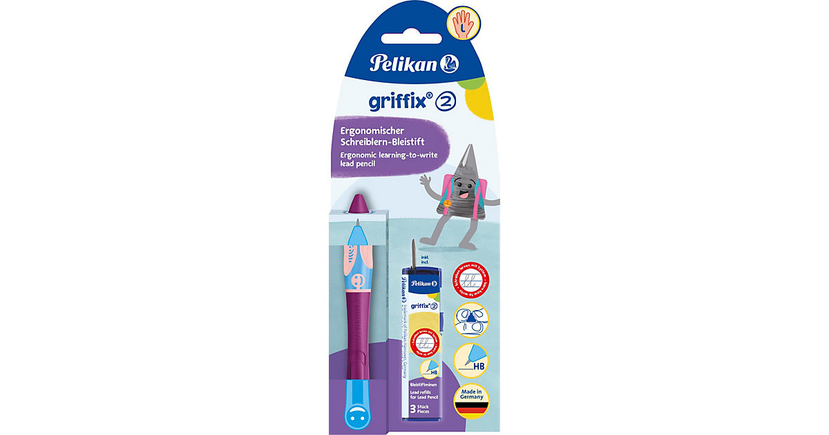 griffix Ergonomischer Schreiblern-Bleistift SweetBerry Linkshänder rot griffix Ergonomischer Schreiblern-Bleistift SweetBerry Linkshänder rot von Pelikan