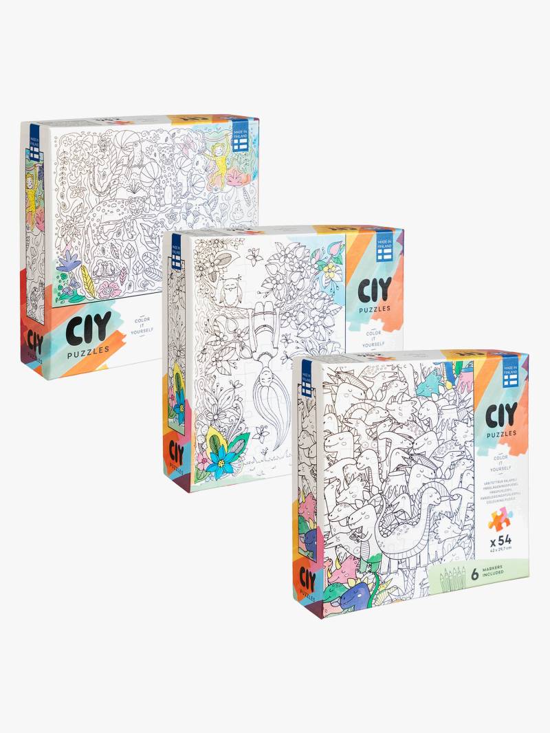 Peliko CIY Puzzle mit Filzstiften 54 Teile Gemischte Auswahl von Peliko