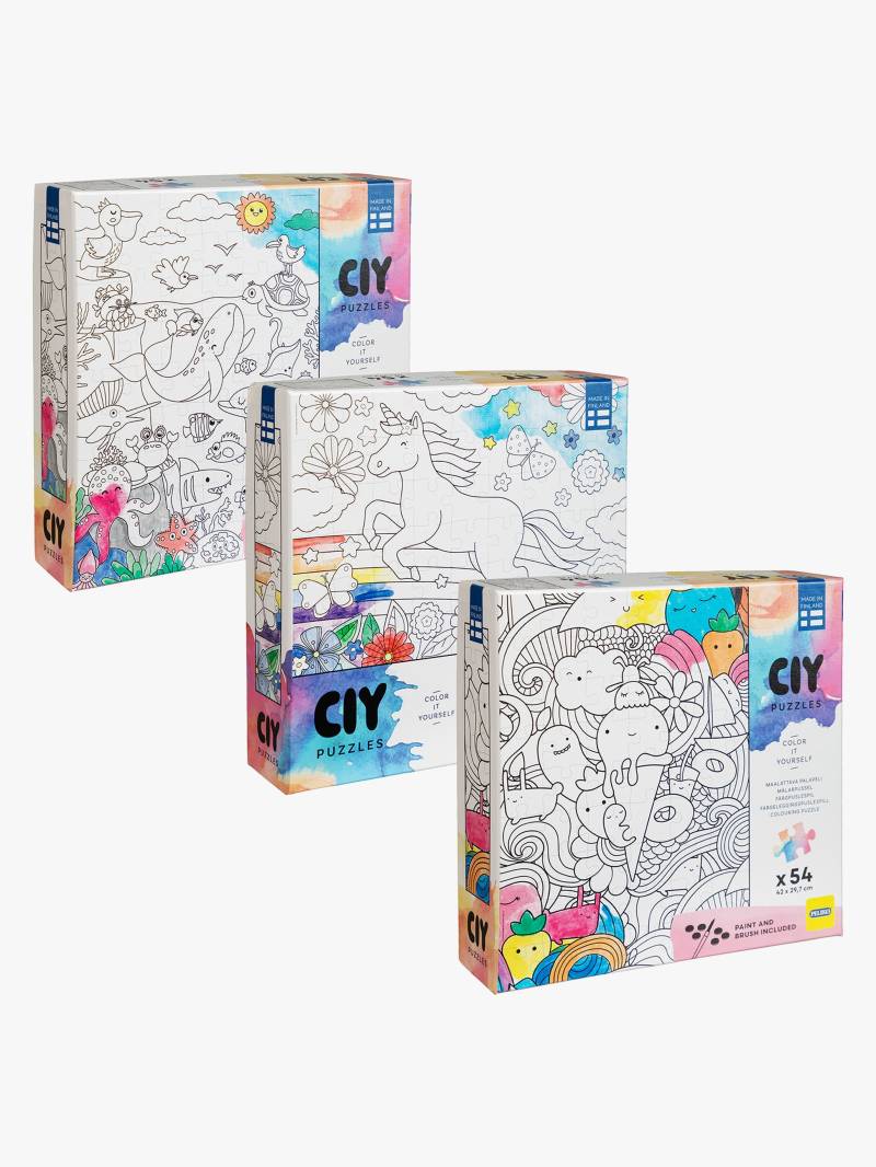 Peliko CIY Puzzle mit Wasserfarben 54 Teile Gemischte Auswahl von Peliko