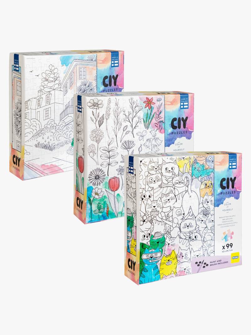 Peliko CIY Puzzle mit Wasserfarben 99 Teile Gemischte Auswahl von Peliko