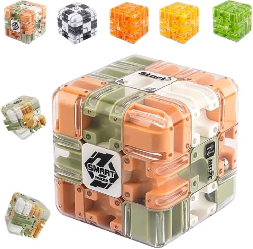 Puzzle Maze Cube,Large Labyrinth 3D Puzzle Maze Cube - Engaging Brain Teaser Toy,Marble Magic 3x3 Challenge Mazes Ball for Stress Relief, A Perfect Educational Game Gift (Color) von Pelinuar