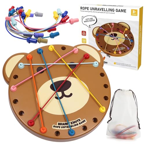 Pellinch Brainy Knots Spiel, Logikspiel Seilentwirrung Brettspiel, Rope Challenge Puzzle Knobelspiel, Logik Spiele, Puzzle Brettspiel Seil, Sortier Puzzlespiel für Kinder und Reisespiele Erwachsene Pellinch Brainy Knots Spiel, Logikspiel Seilentwirrung Brettspiel, Rope Challenge Puzzle Knobelspiel, Logik Spiele, Puzzle Brettspiel Seil, Sortier Puzzlespiel für Kinder und Reisespiele Erwachsene von Pellinch