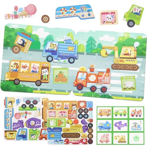 Pellinch Magnetpuzzles für Kinder, reisespiele Kinder ab 3, Pädagogisches magnetspiel Kind, Reisespiele und Reisespielzeug, Montessori Spielzeug Lernmagnet Geschenk für den Roadtrip von Pellinch