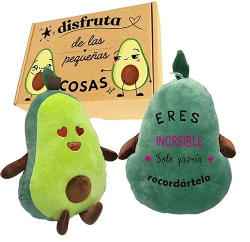 Lustiges Avocado-Plüschtier mit lustigen Sprüchen, originelles Geschenk für Freundin, Geburtstag, für Paar, Frau, Mann, besondere Freunde, Detail, Motiv, kreative Idee, in dekorativer Überraschungsbox Lustiges Avocado-Plüschtier mit lustigen Sprüchen, originelles Geschenk für Freundin, Geburtstag, für Paar, Frau, Mann, besondere Freunde, Detail, Motiv, kreative Idee, in dekorativer Überraschungsbox von Peluchilandia