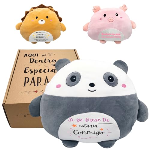 Originelle Geschenke für Damen, Plüschkissen mit lustigem Spruch | Geschenk Freundin Geburtstag | Geschenke für beste Freunde (Panda 1) von Peluchilandia