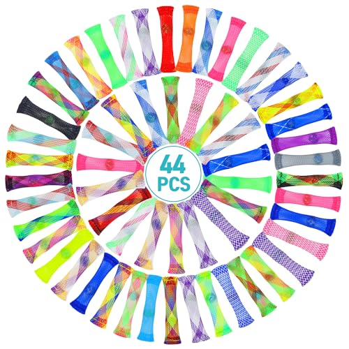 44 Stück gemischte Farben Marmor Mesh Fidget Toy Stress Relieve Toy, Focus Enhance, lindert Stress und erhöht den Fokus für Erwachsene und Kinder, ADHS ADD OCD Autismus von PenVinoo