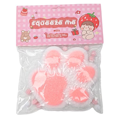 Taba Squishy Fufu Squishy Katzenpfoten Squishy Groß 15 x 2 cm - Anti Stress Spielzeug Fidget Toys Erwachsener, Soft Cat Paws Squishy Toy Stressabbauende Geschenke für Katzenliebhaber, Kinder (Rose) von Penbinmall