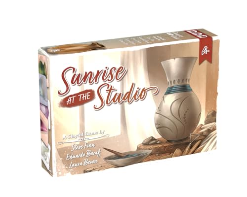 Pencil First Games: Sunrise at The Studio Ceramic Collection and Drafting Board Game, Small Cozy Box, Solitaire Mode, Ages 14, 1-4 Players, 20 Minutes von Pencil First Games