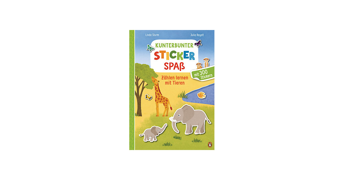 Buch - Kunterbunter Stickerspaß - Zählen lernen mit Tieren von Penguin Junior Verlag