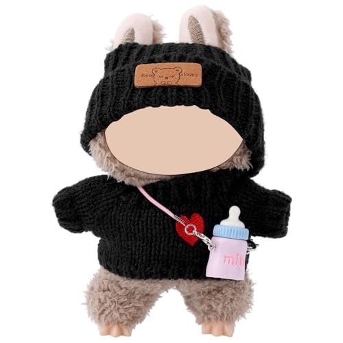3st Kleidung für Puppen Set, Kawaii Puppen Outfits Süße Ersatzkleidung Stylischer Pullover Mütze und Milchflasche für 17cm Große Doll Ausstellungszubehör Sammlergeschenk 3st Kleidung für Puppen Set, Kawaii Puppen Outfits Süße Ersatzkleidung Stylischer Pullover Mütze und Milchflasche für 17cm Große Doll Ausstellungszubehör Sammlergeschenk von Penitue