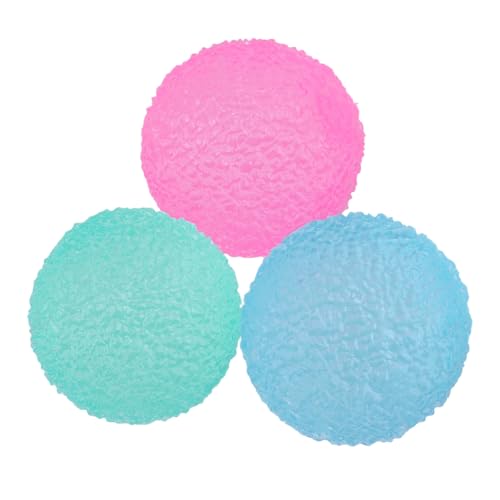 3stk Quetschbälle, Weiche Sensorische Memory Gel Strukturierte Quetschbälle Lustiges Quetsch Spielzeug für Kinder Erwachsene Schüler Büroangestellte (Blau, Grün, Pink) von Penitue