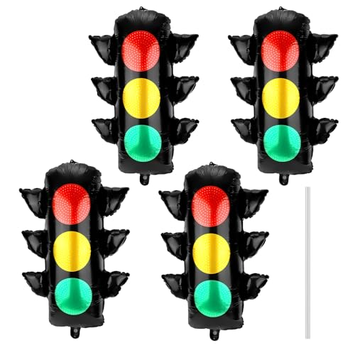 4stk Ampelballons, 80cm Große Rot Gelb Grüne Folienballons für Rennwagen Geburtstagspartys Schulbedarf zum Thema Verkehrssicherheit Dekorationen für den Schulanfang 4stk Ampelballons, 80cm Große Rot Gelb Grüne Folienballons für Rennwagen Geburtstagspartys Schulbedarf zum Thema Verkehrssicherheit Dekorationen für den Schulanfang von Penitue