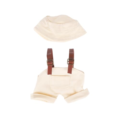 Kleiderset für 17cm Große Puppen, Inklusive Overall und Mütze Süßen Puppen-Outfits Kostümzubehör und Geschenken (Beige, Braun) von Penitue
