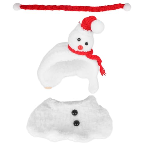 Niedliche Puppenkleidung, Outfit für 17cm Puppen Einschließlich Schneemannkleidung Mütze und Schal für Festliche Weihnachtsparty Accessoires (Keine Puppe Enthalten) von Penitue